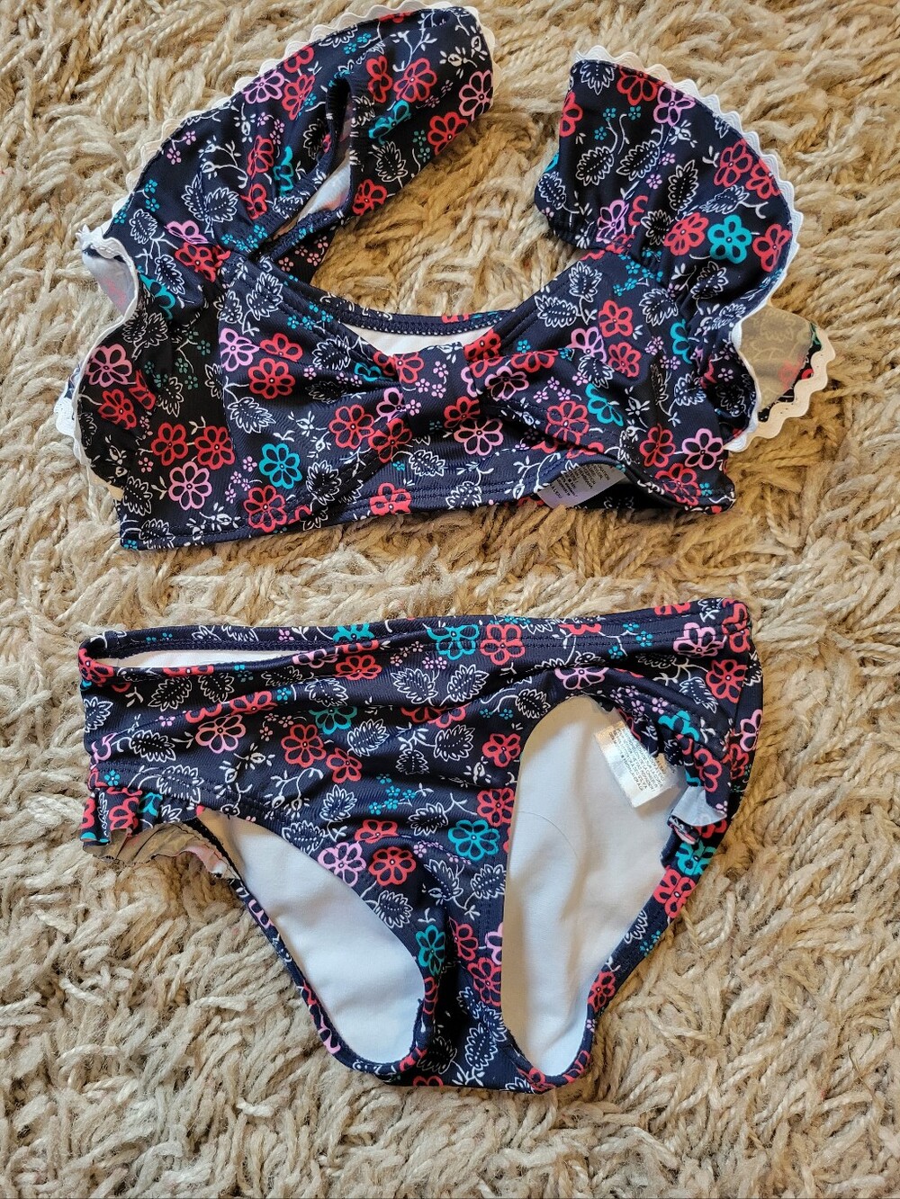 Janie And Jack Size 3 Floral Two-Piece Swim Set